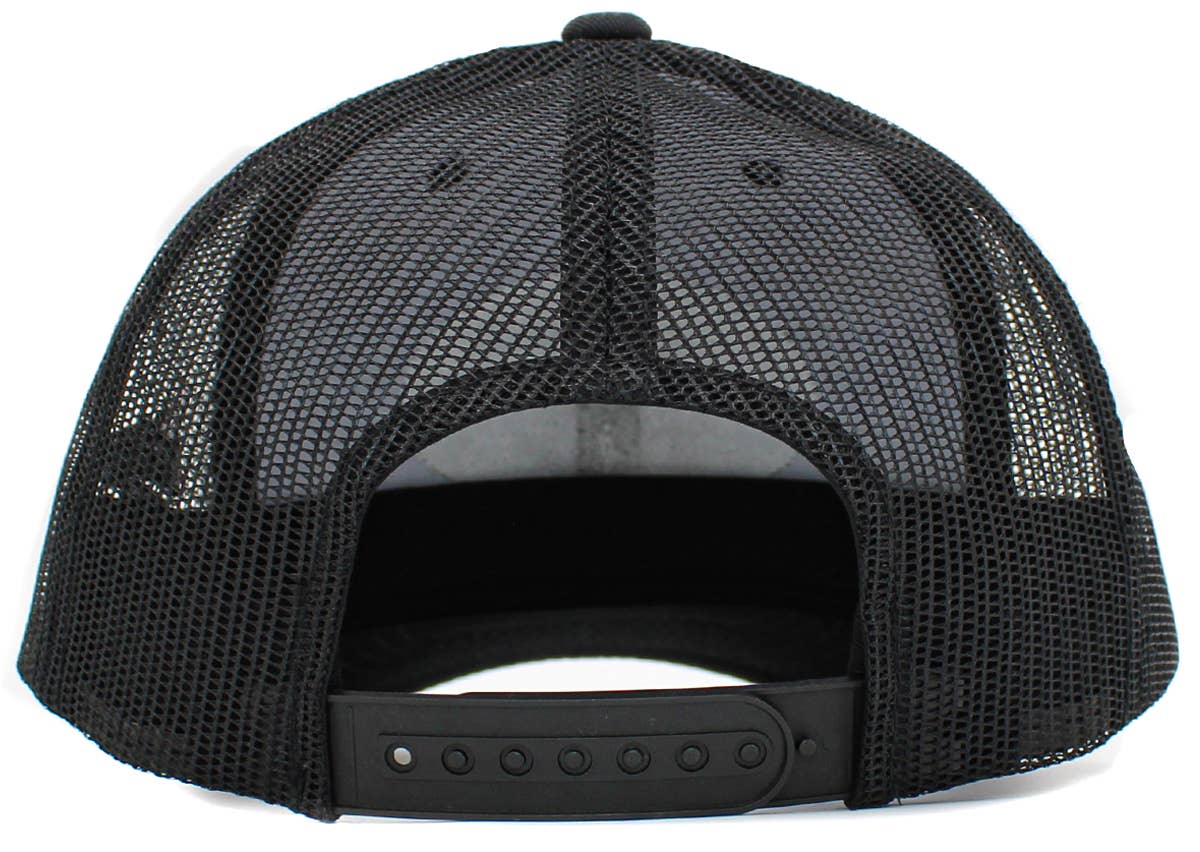 USA Fish Flag Mesh Back Ballcap: Grey/Grey