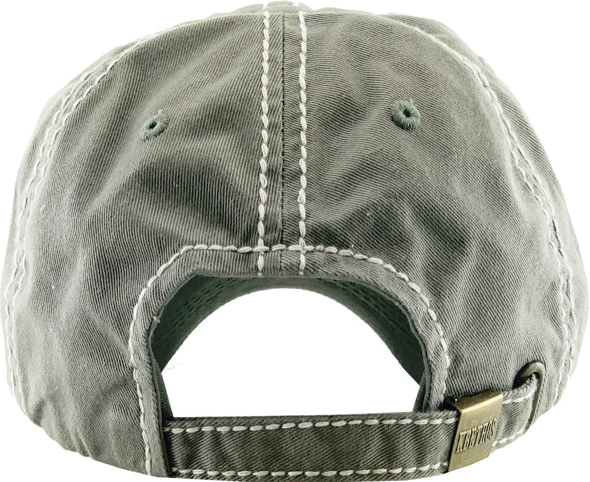 TACOS AND CERVEZAS Vintage Ballcap: Grey