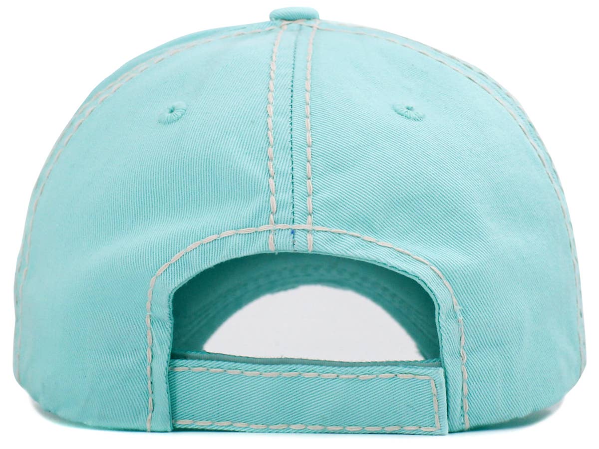 Wake Pray Slay Washed Vintage Ballcap: Grey