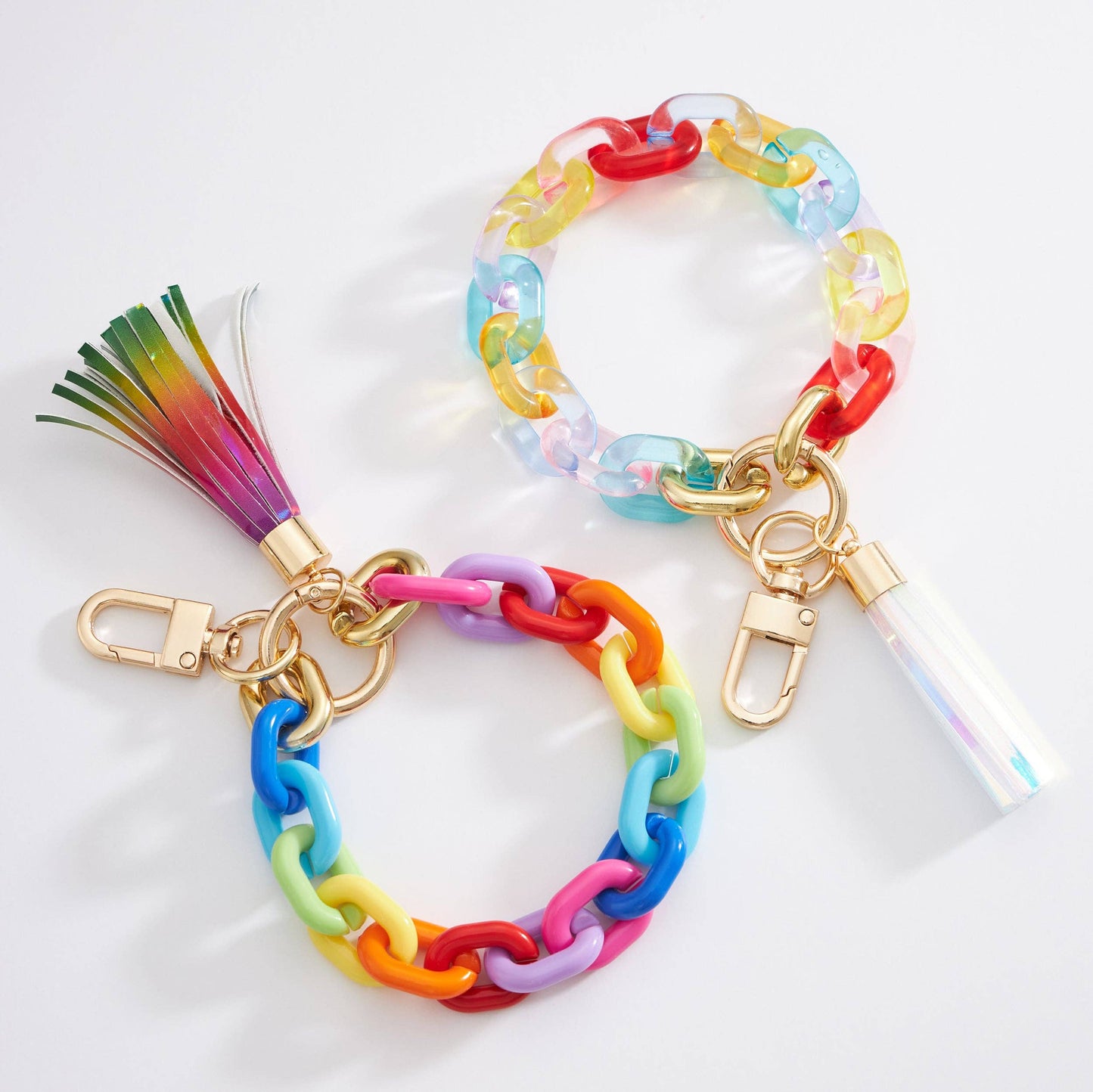 Multi Colored Resin Chain Links Keychains: MUL2