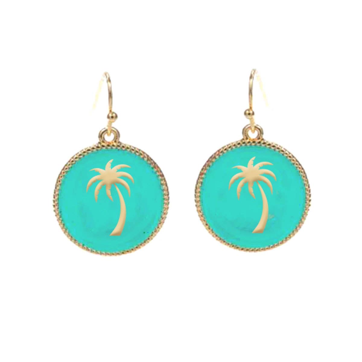 Tropi-Cool Mint Palm Tree Earrings