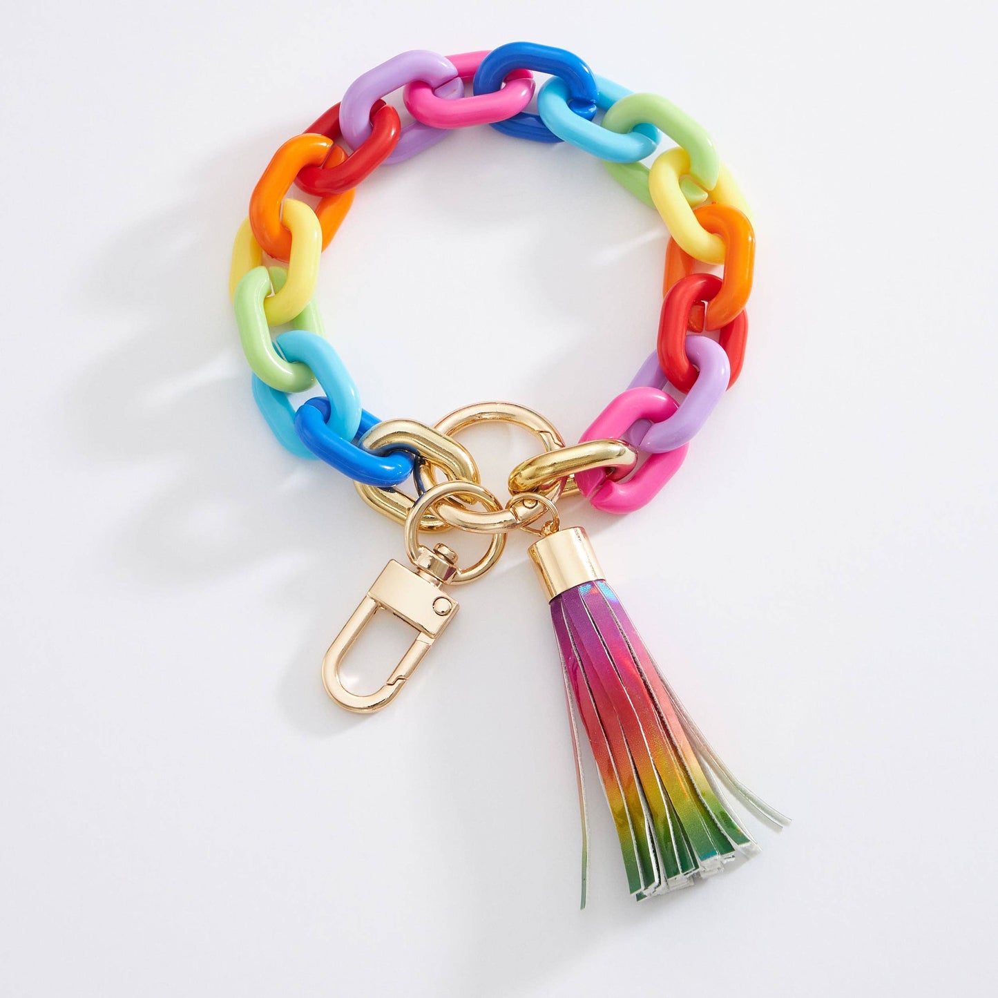 Multi Colored Resin Chain Links Keychains: MUL2