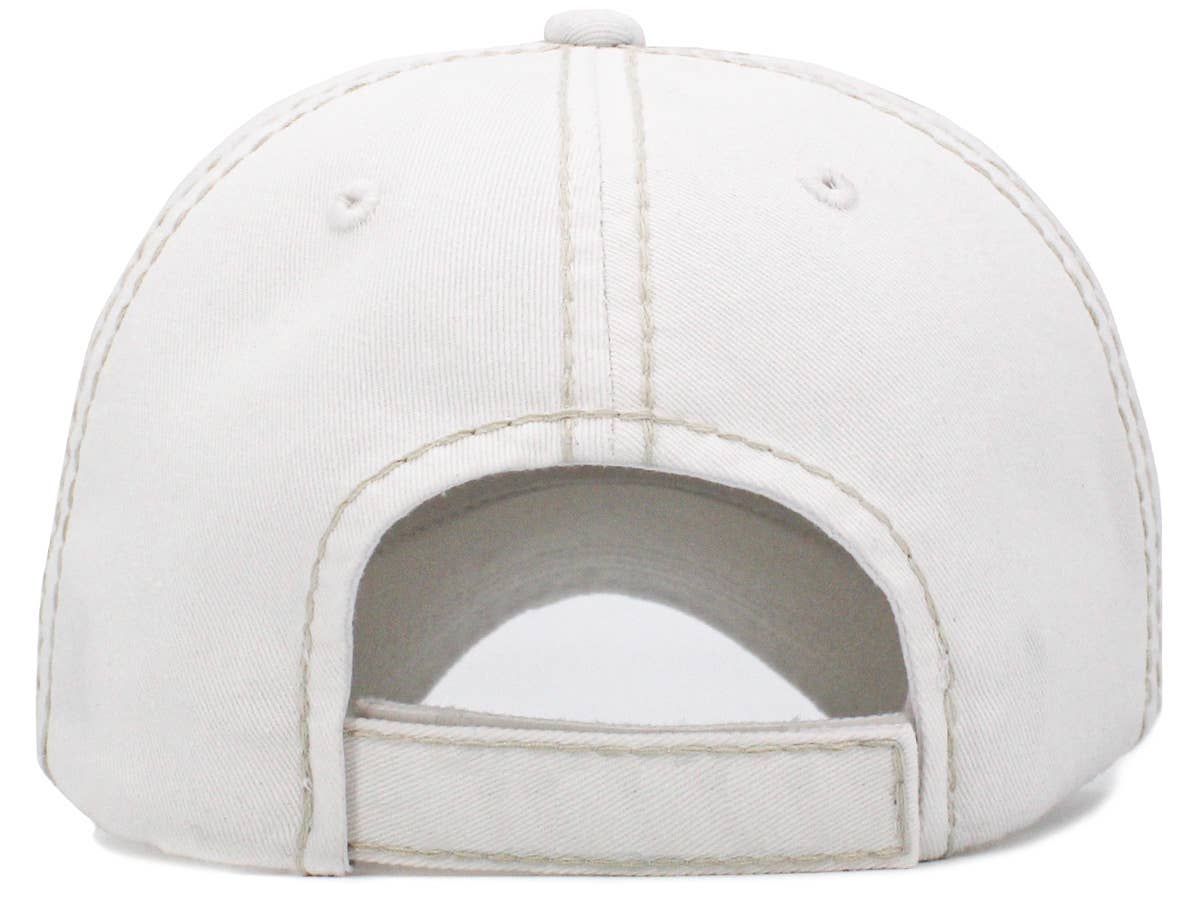 Wake Pray Slay Washed Vintage Ballcap: Grey