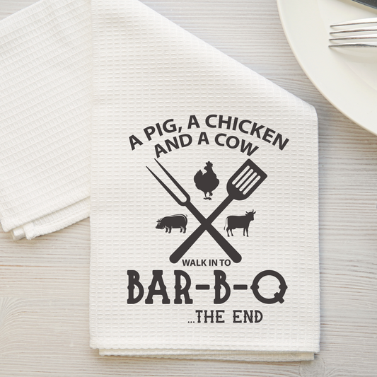 A PIG< A CHICKEN AND A COW BAR-B-Q THE END